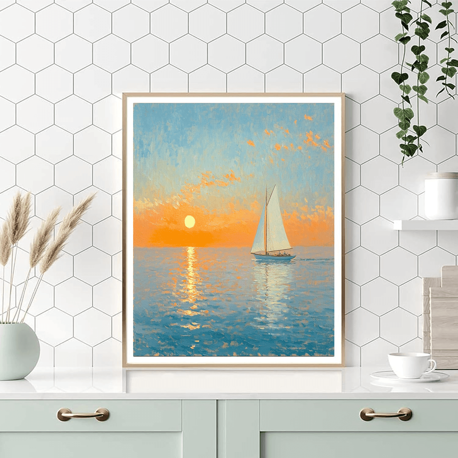 Winslow Homer Inspired Sailing Into Serenity  Paint By Numbers Art
