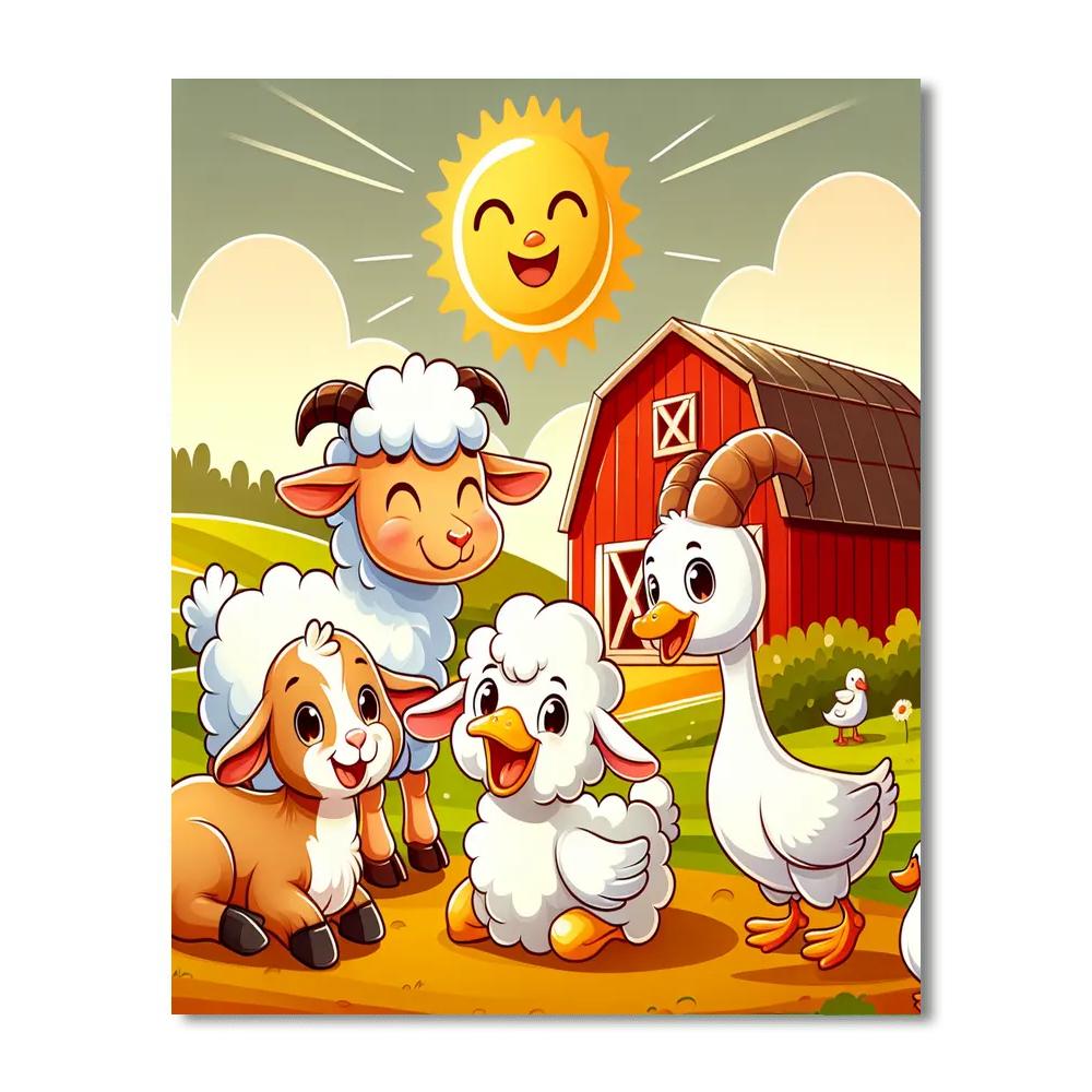 Friendly Farmyard Fables Paint By Number