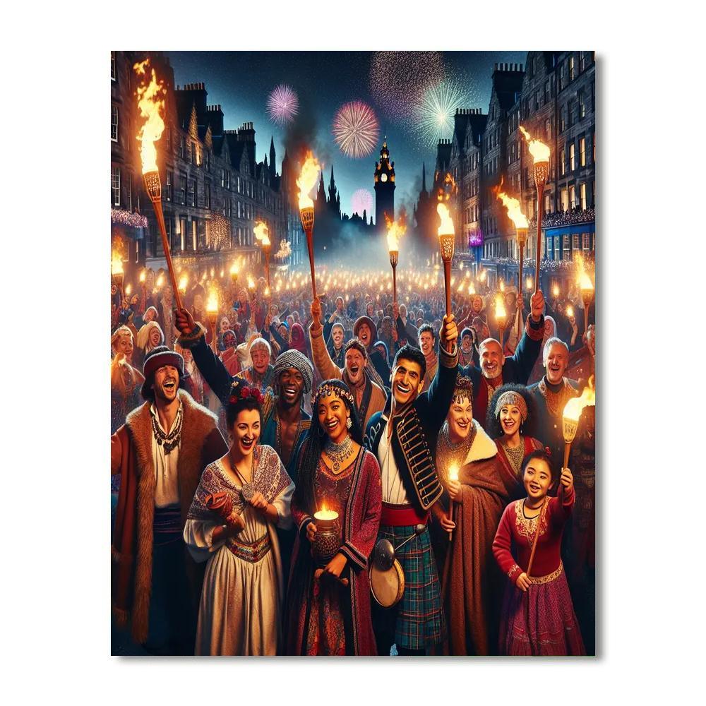 Hogmanay New Year's Eve - Scotland Paint By Number