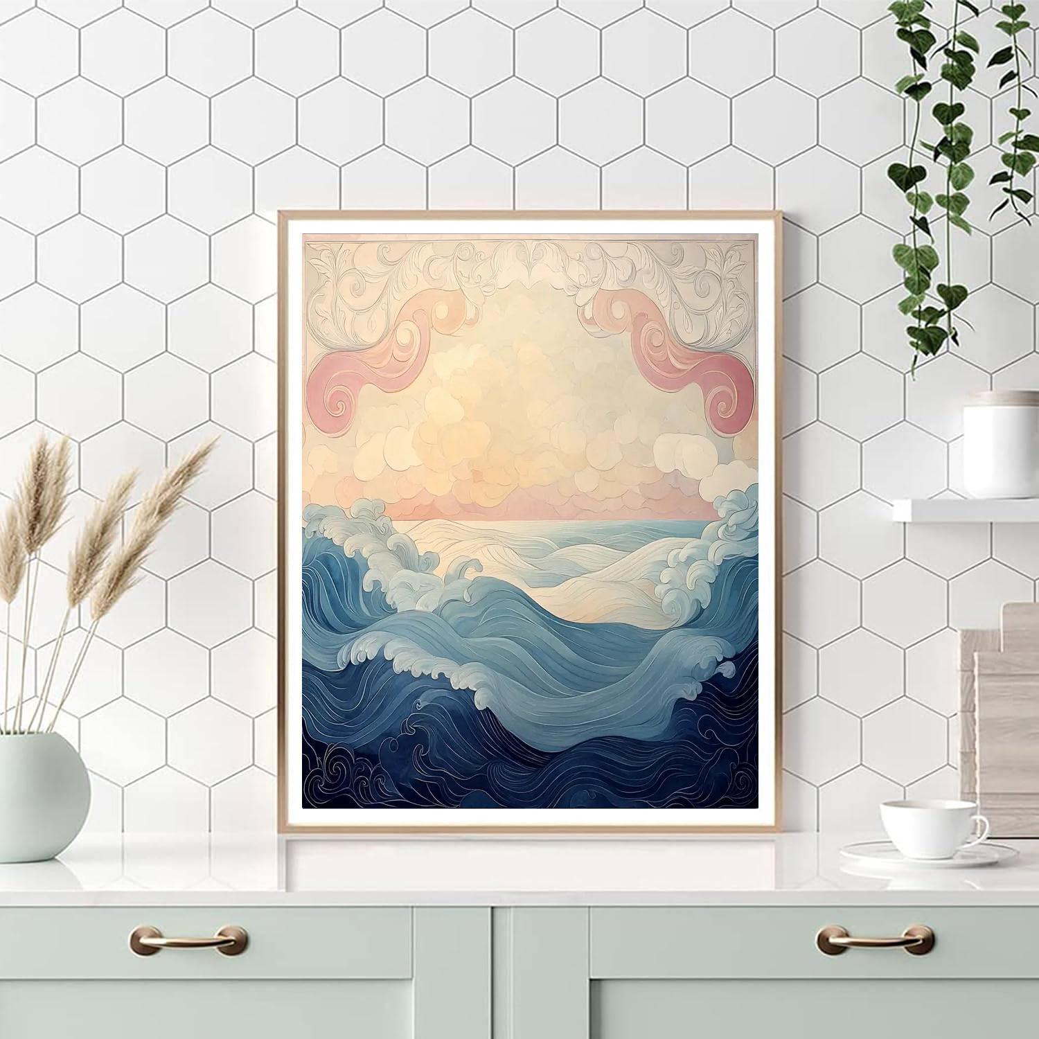 Alphonse Mucha Inspired Eternal Waves  Paint By Numbers Kits