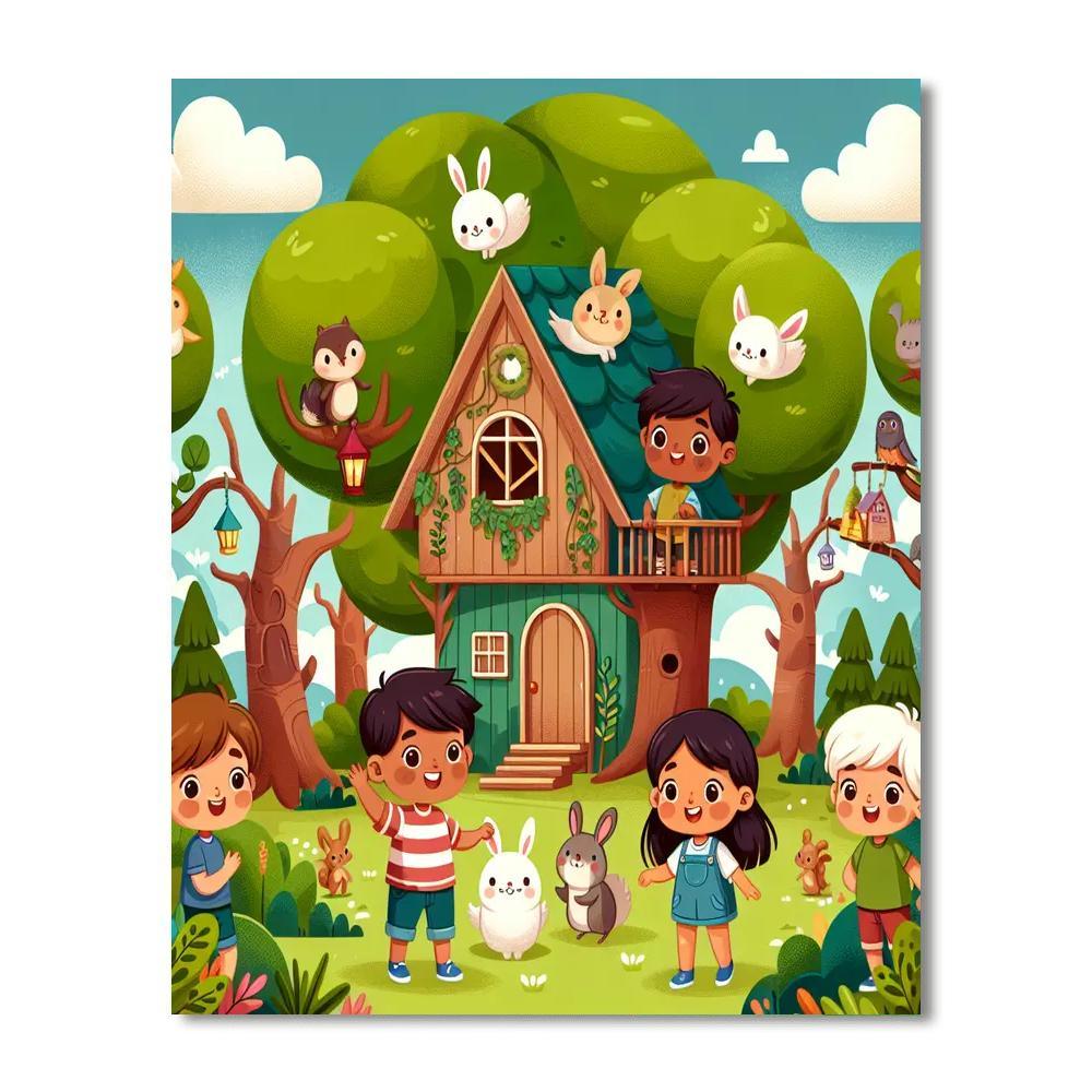 Magical Treehouse Escape Numbered Painting Kits