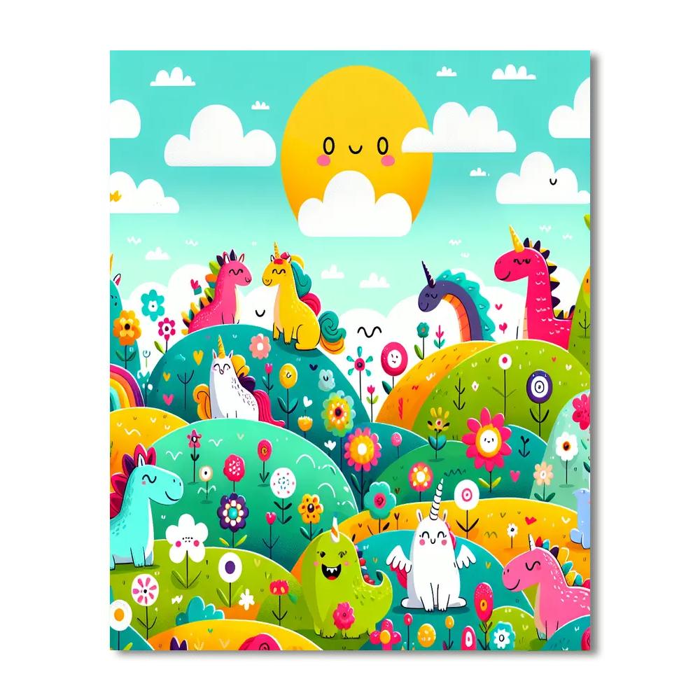 Colorful Fantasy World Paint By Numbers Art