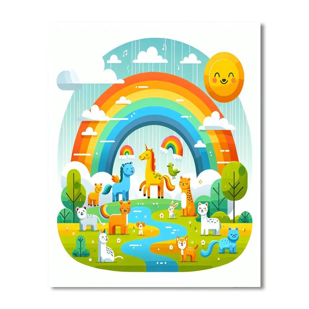 Rainbow Adventure Land Numbered Painting Kits