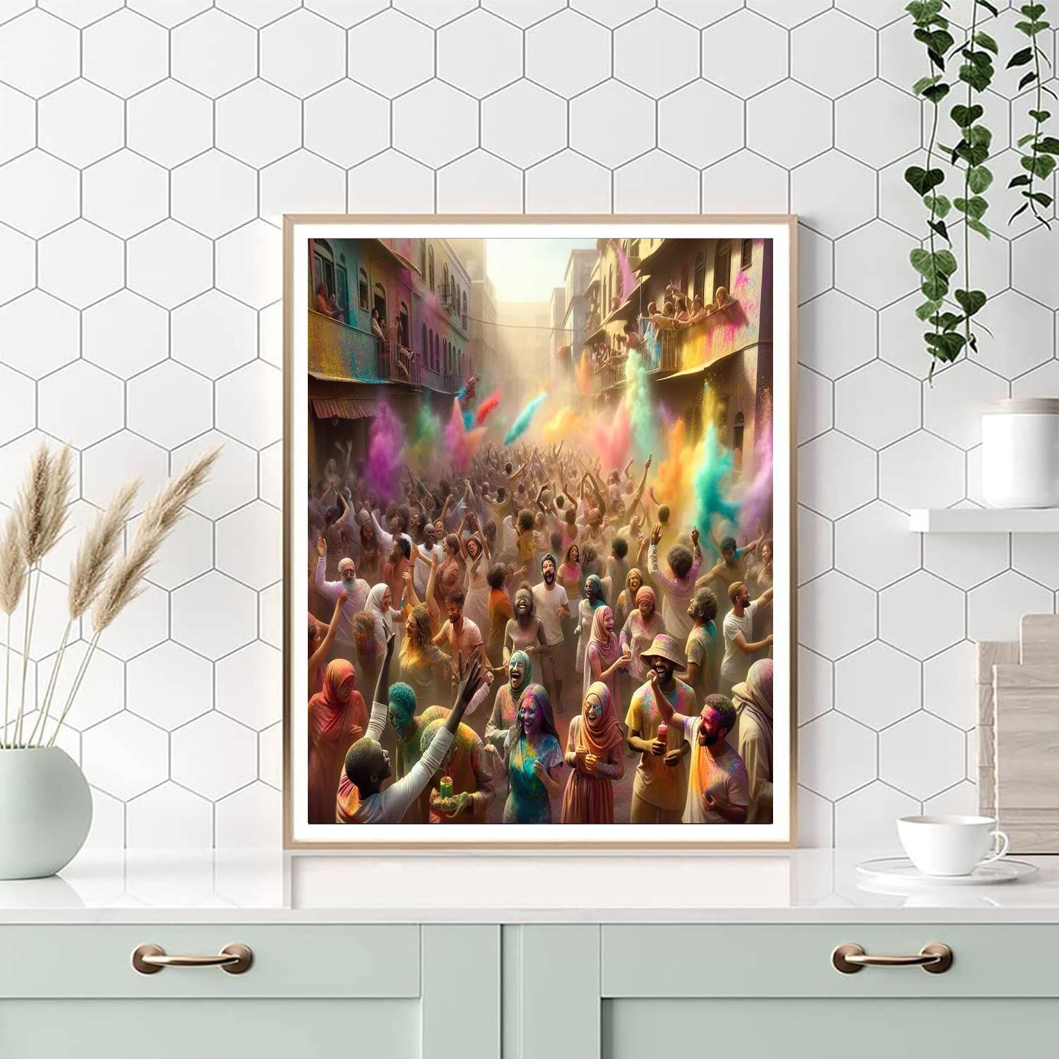 Holi Festival - Mathura DIY Paint By Numbers