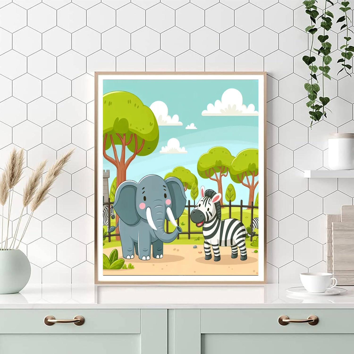 Zoo Adventure Trail Painting By Numbers Kit