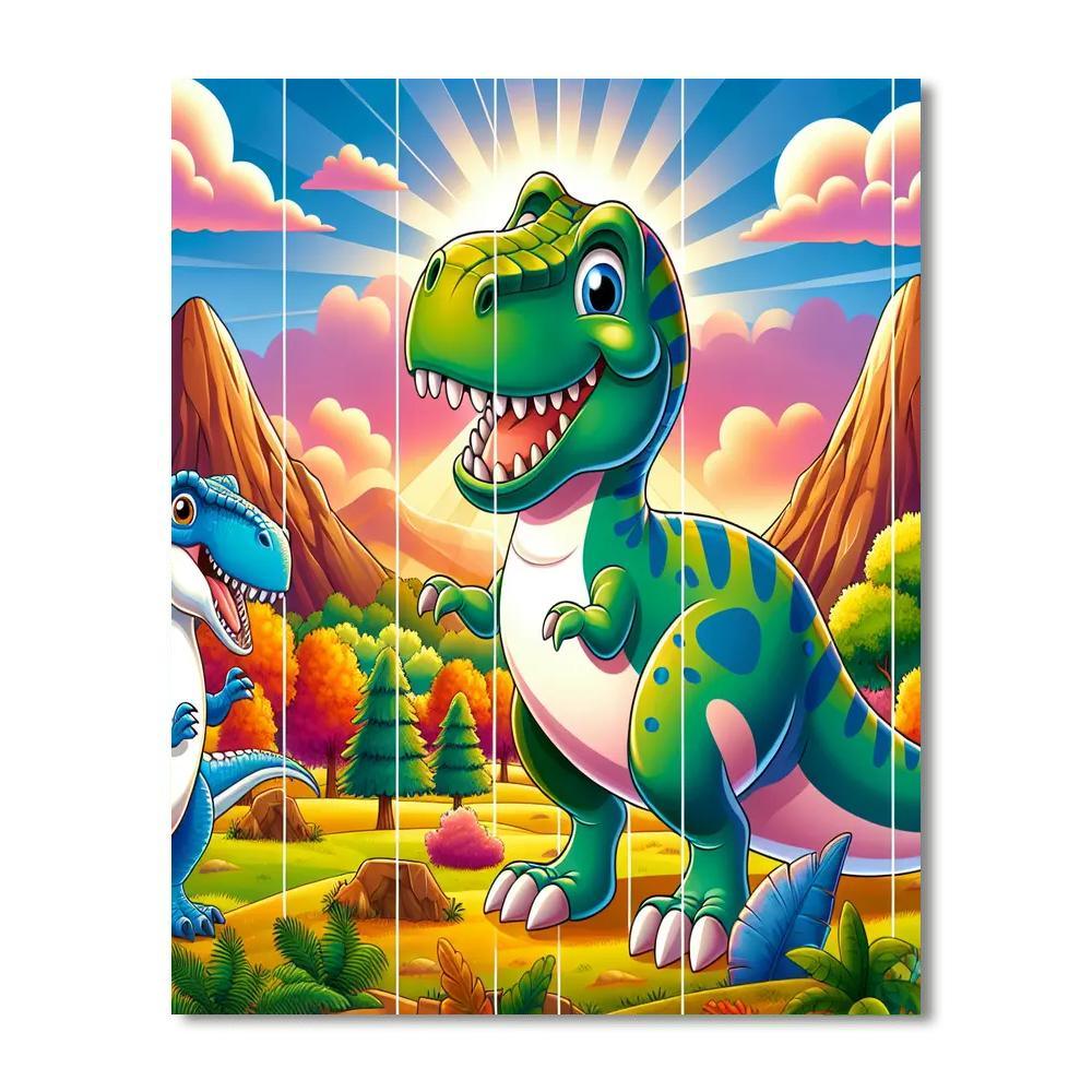 Dinosaur Adventures Await DIY Paint By Numbers