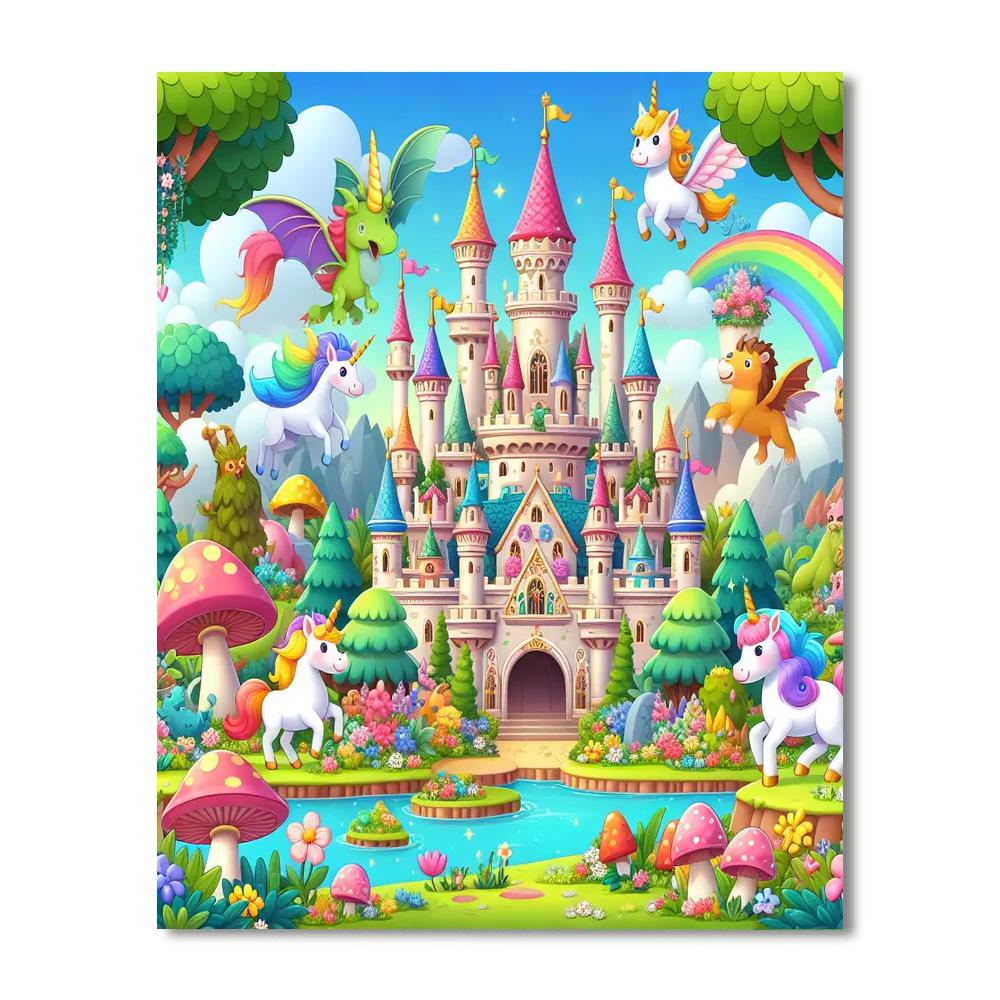 Fairytale Kingdom Castle Numbered Painting Kits