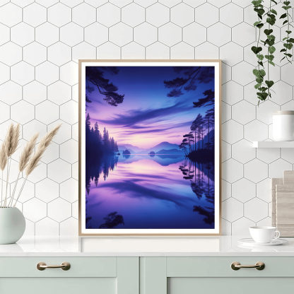 Twilight At The Lake Paint By Number