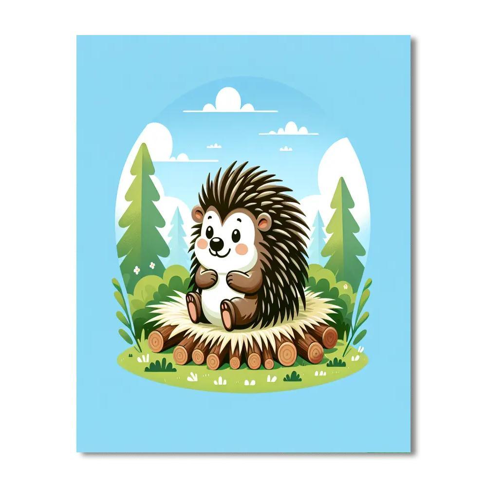 Perky Porcupine Painting By Numbers Kit