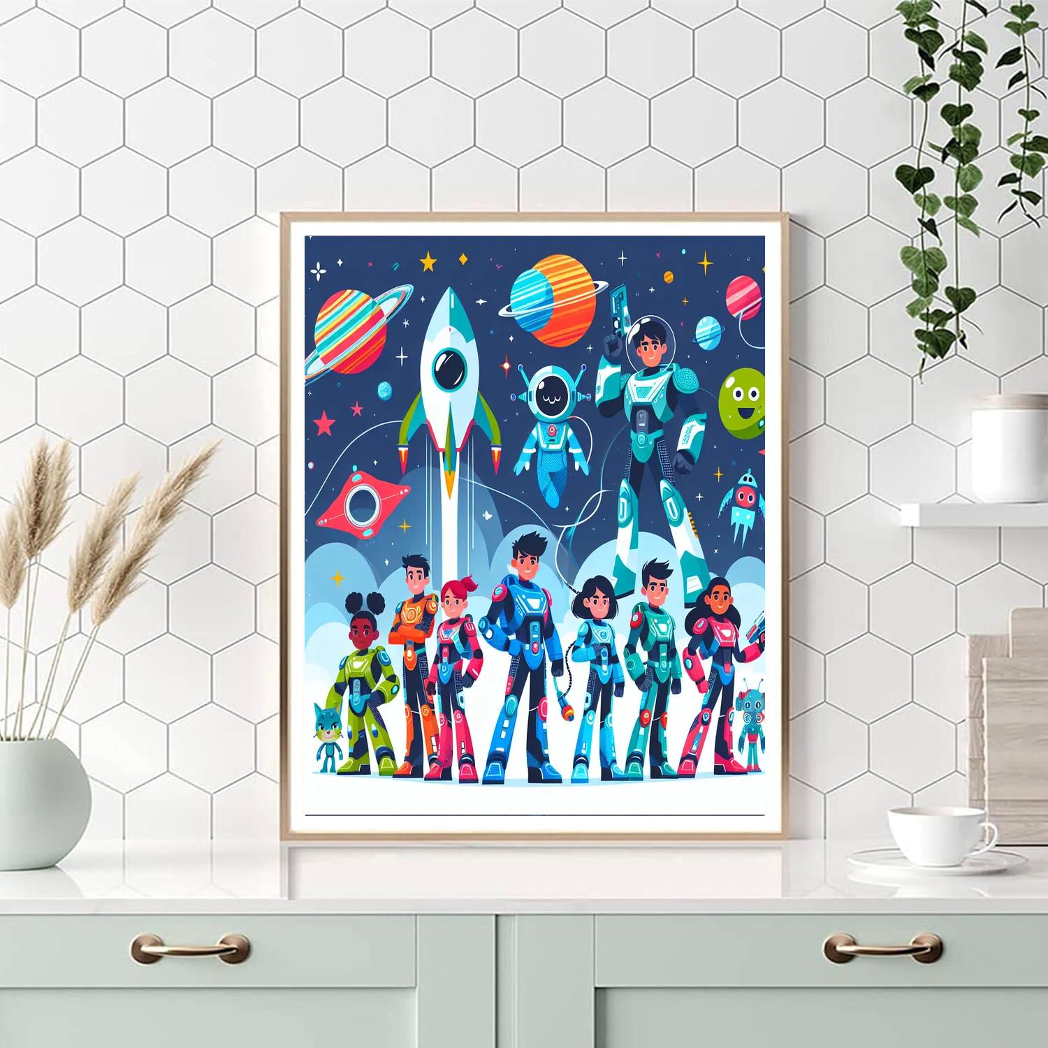 Galaxy Defender Mission Painting Number Kit
