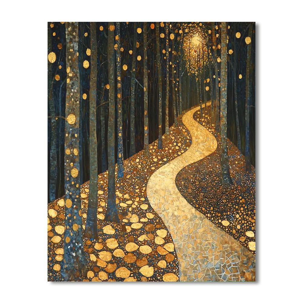 Gustav Klimt Inspired Ethereal Forest Paths  Paint By Numbers