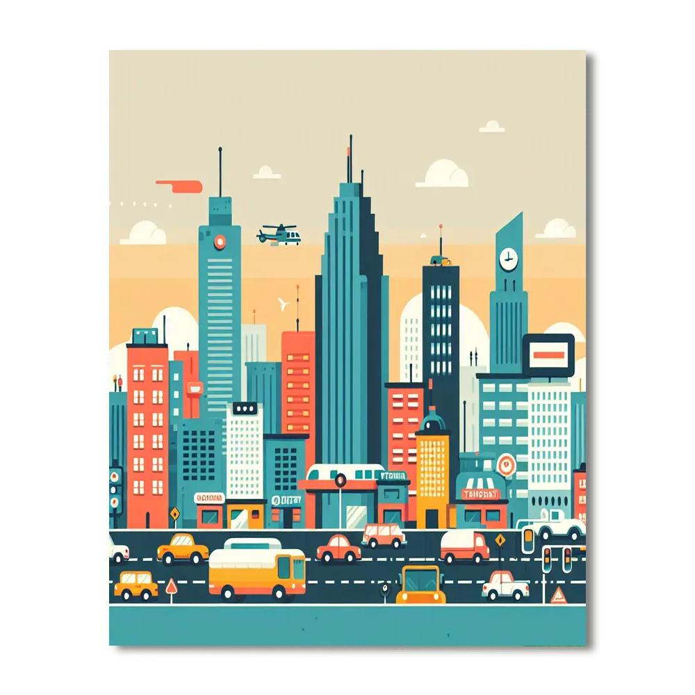 Busy City Adventures Paint By Color