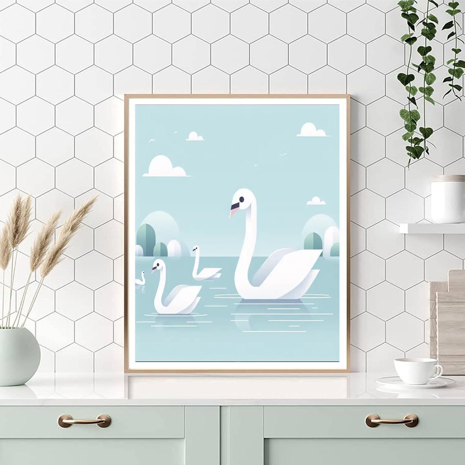 Swan Serenade Number Painting