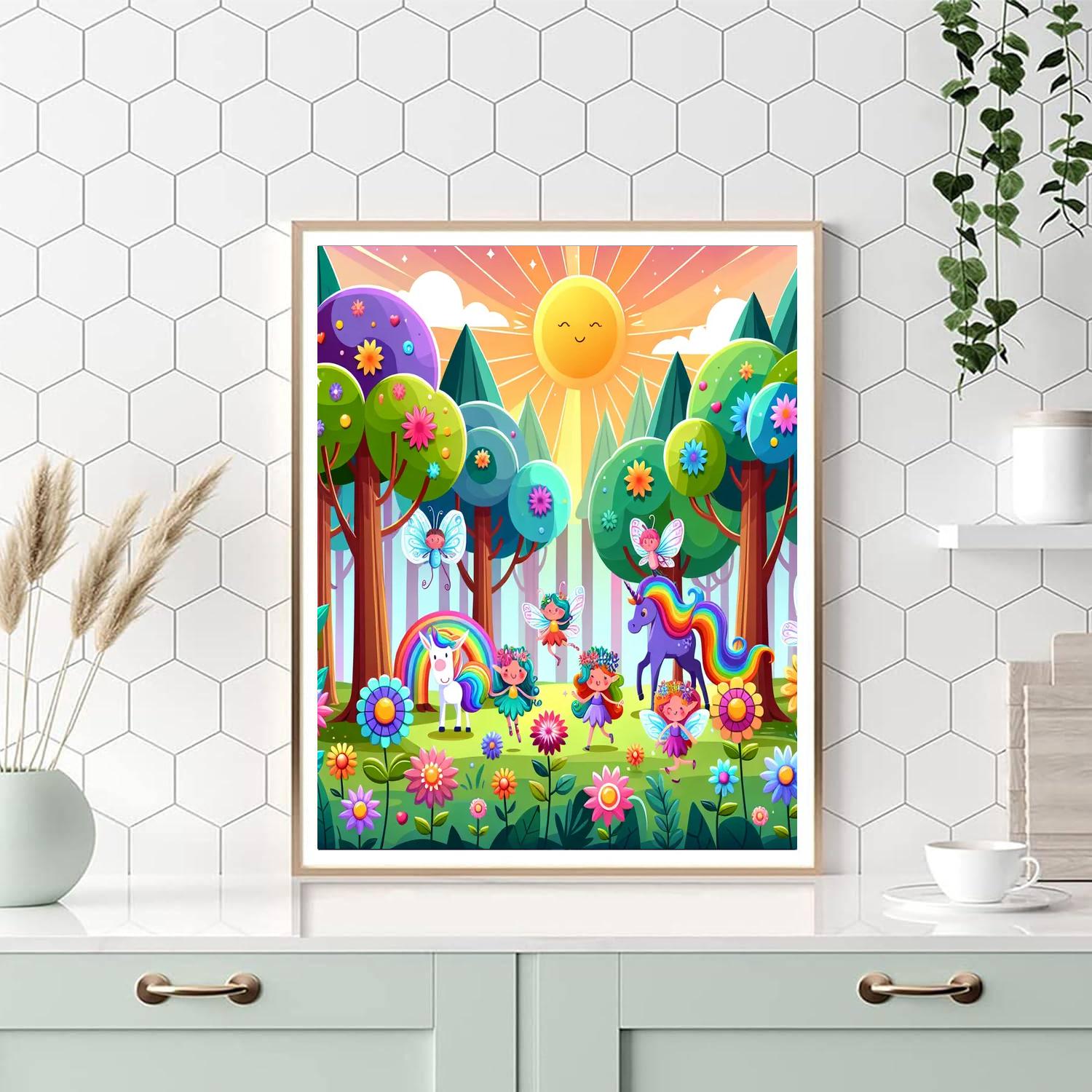 Colorful Fantasy Forest DIY Paint By Numbers