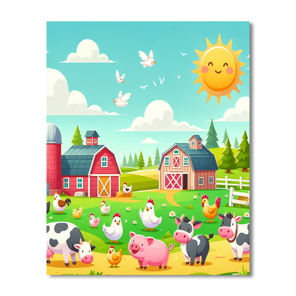 A Day At The Farm Paint By Color