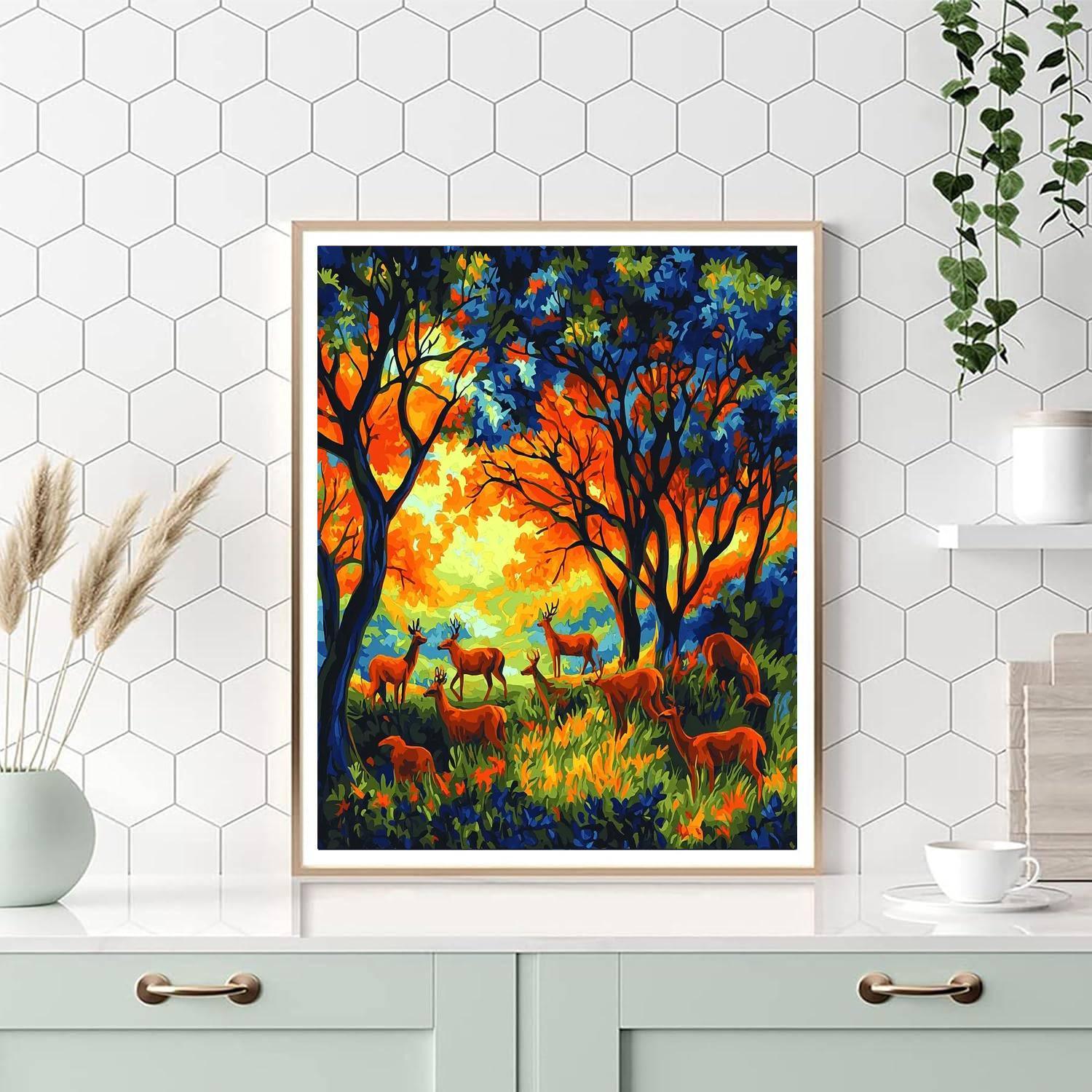 Franz Marc Inspired Enchanting Wildlife  Paint By Numbers