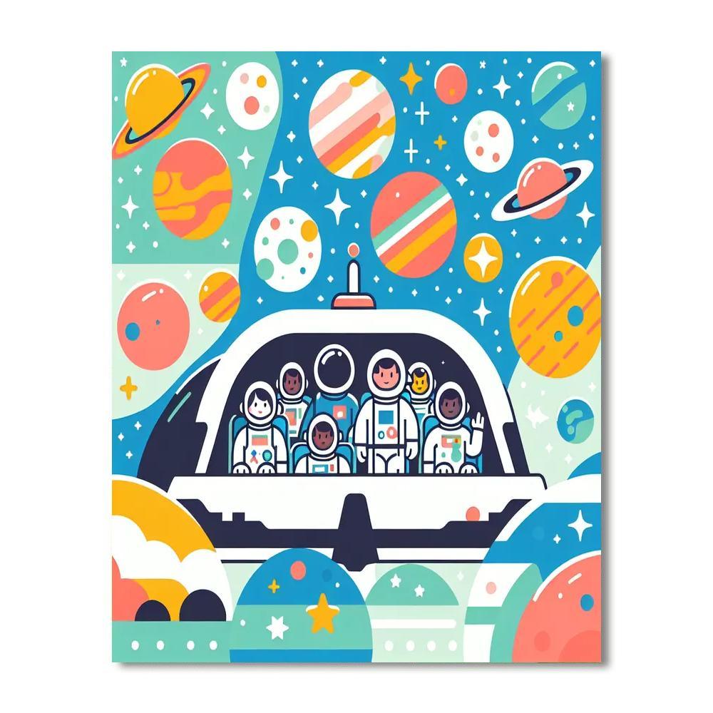 Space Expedition Team Painting By Numbers Kit