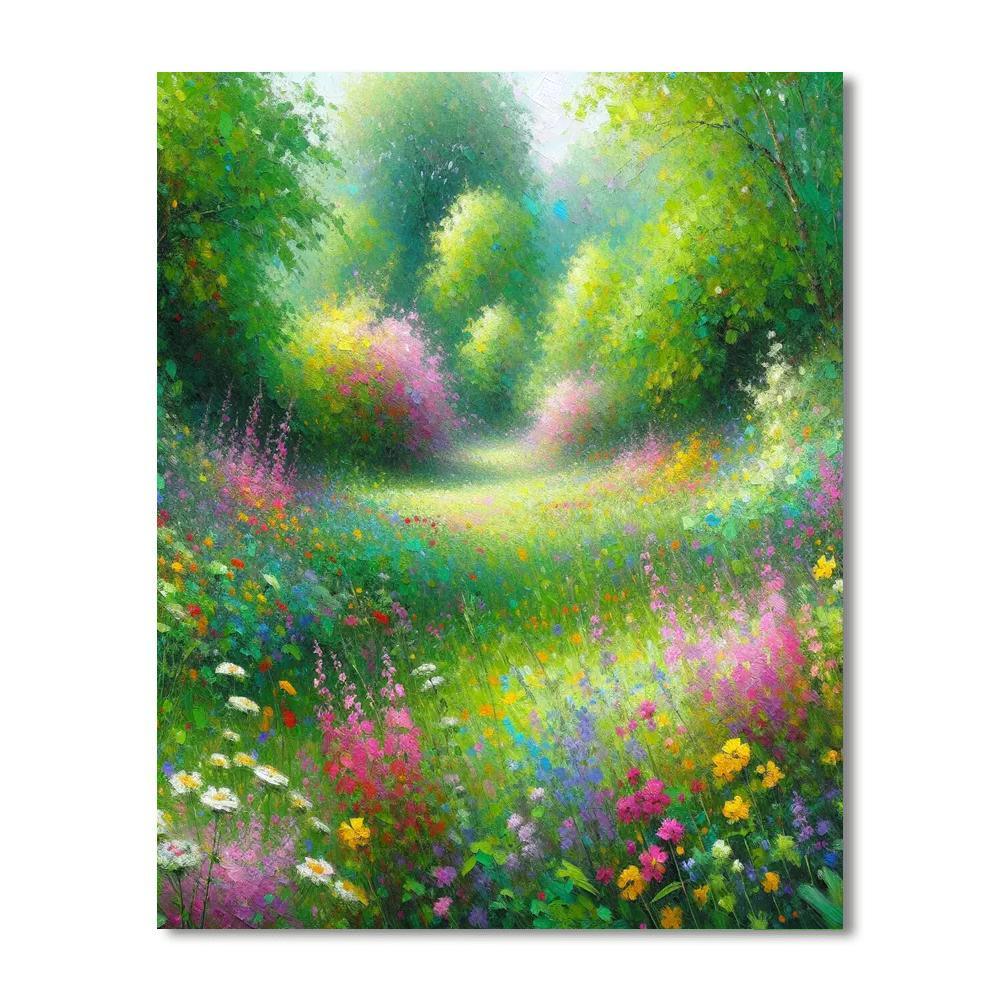 Joyous Spring Meadow Paint By Numbers