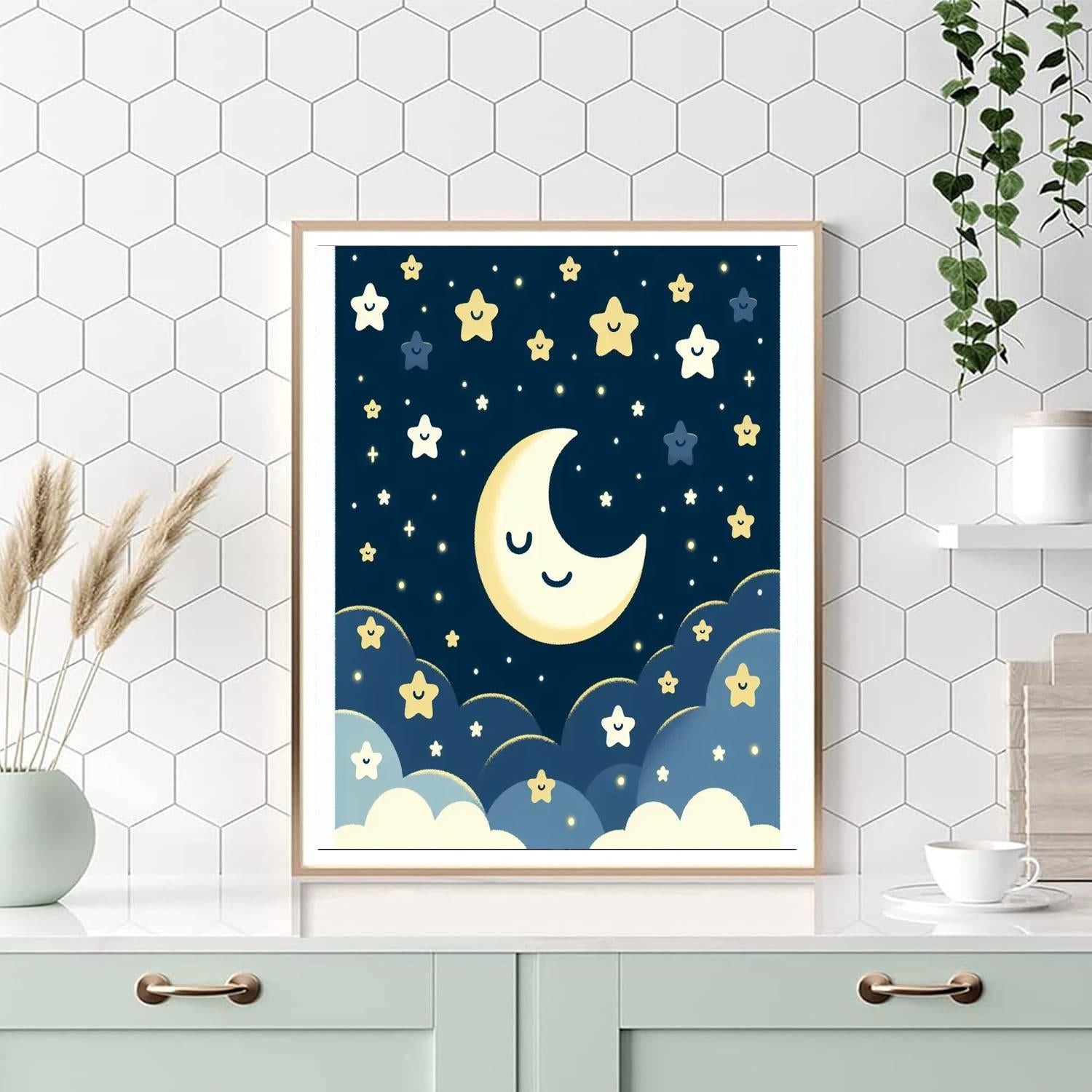 Dreamy Lullaby Stars Paint By Numbers Art