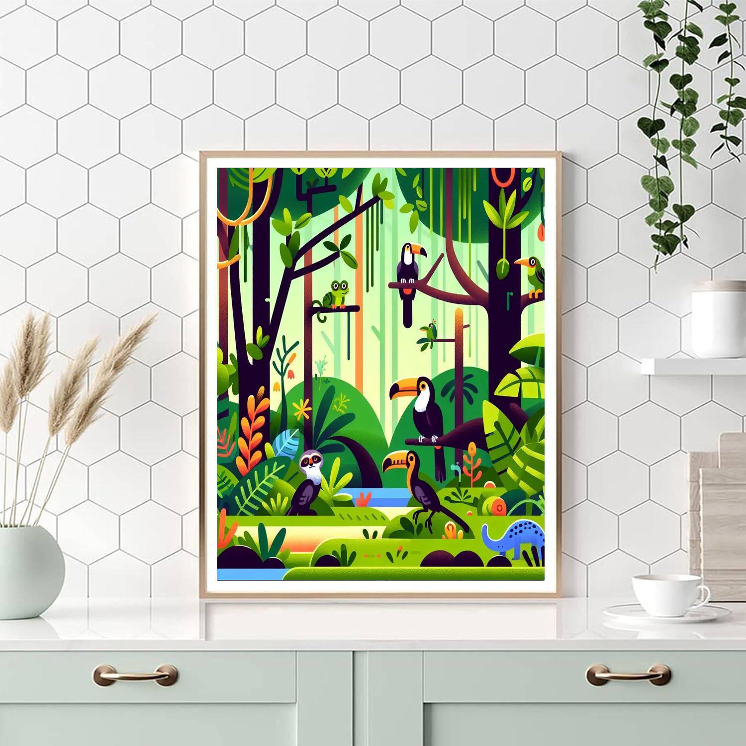 Rainforest Explorer's Tale Paint By Color