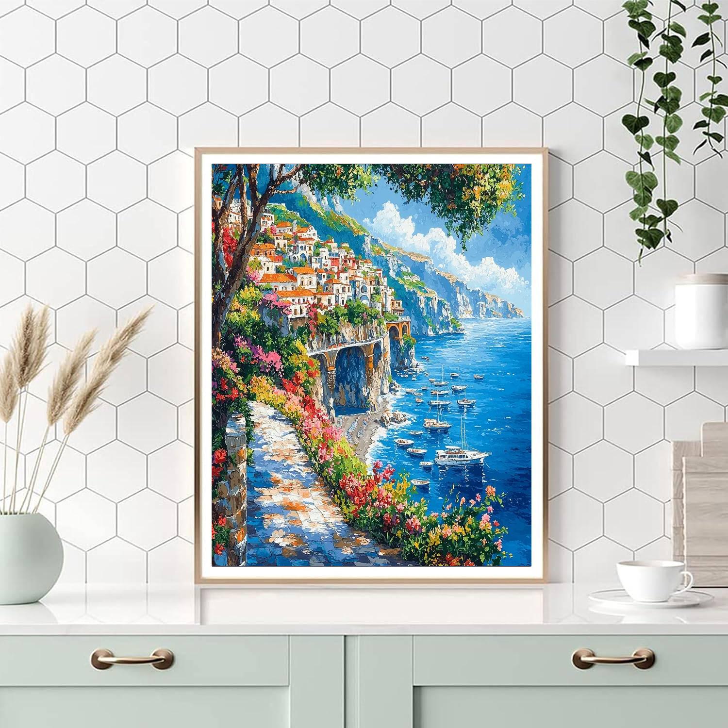 Amalfi Coast Numbered Painting Kits