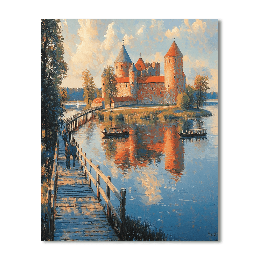 Trakai Island Castle - Lithuania Numbered Painting Kits