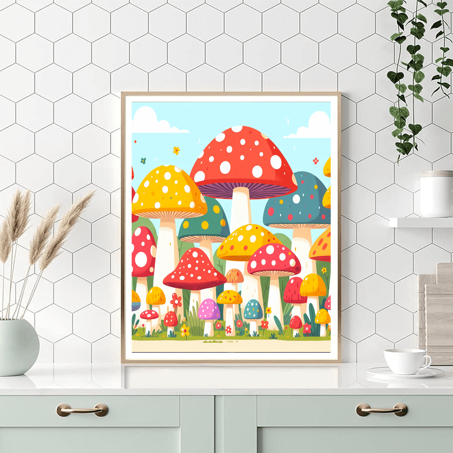 Mystical Mushroom Meadow Painting By Numbers Kit