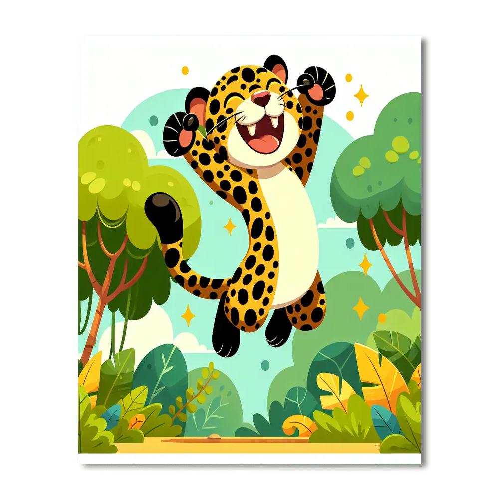 Joyous Jaguar Paint By Numbers Art