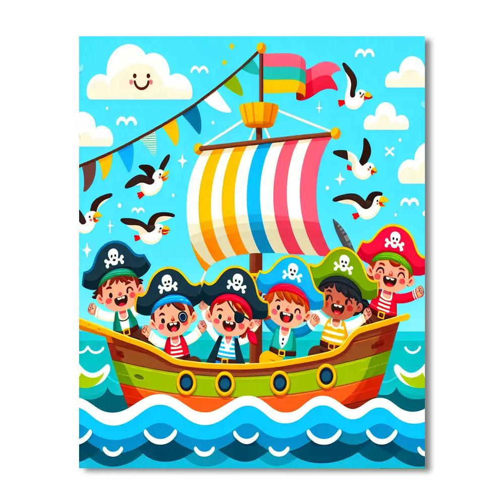 Mischievous Pirate Crew Paint By Numbers Art