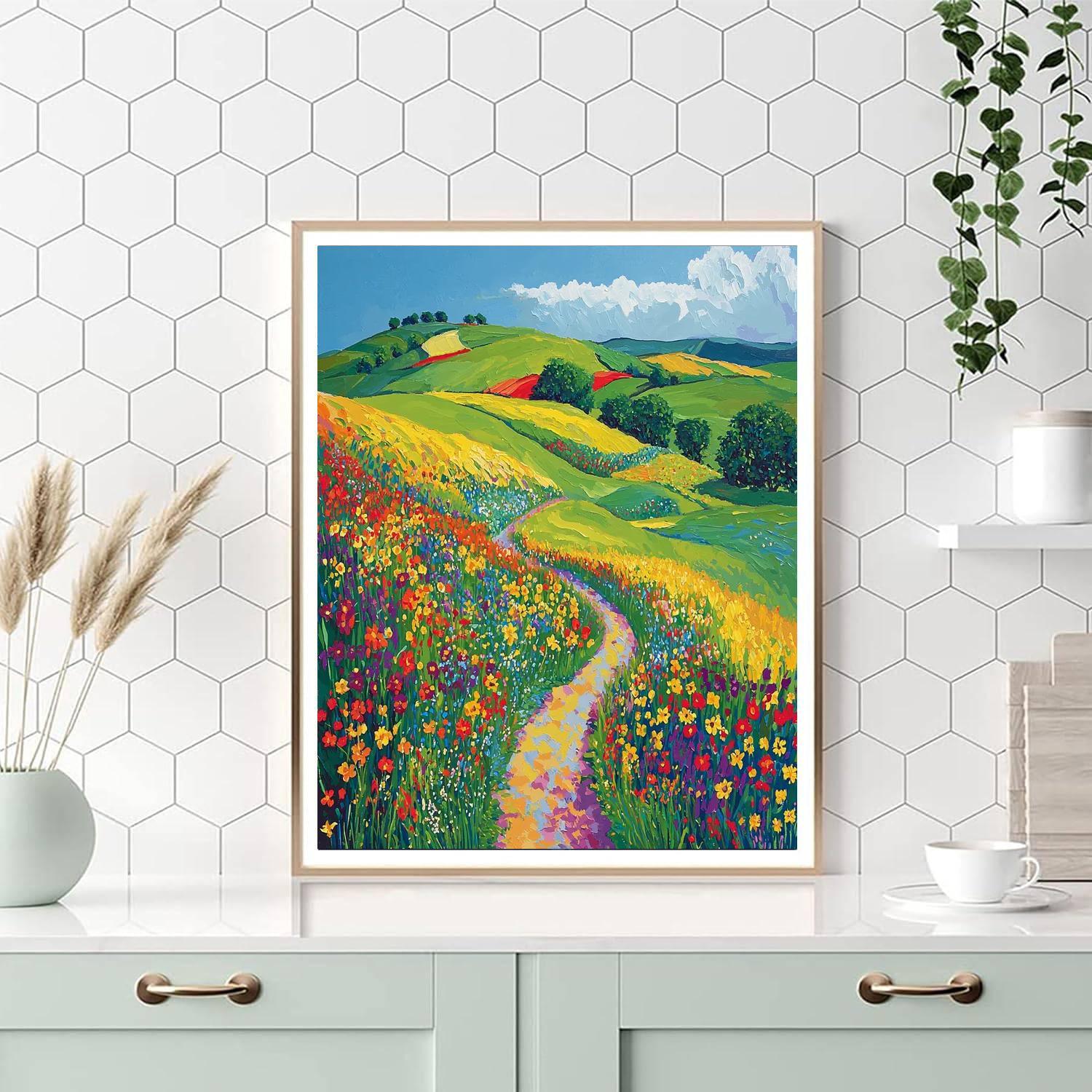 David Hockney Inspired Colorful Countryside Serenade  Paint By Color