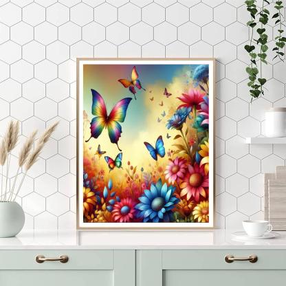 Blissful Butterfly Garden DIY Paint By Numbers
