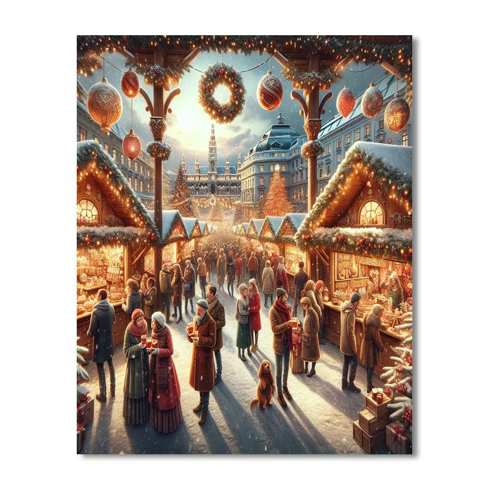Christmas Markets - Vienna Paint By Numbers Kits