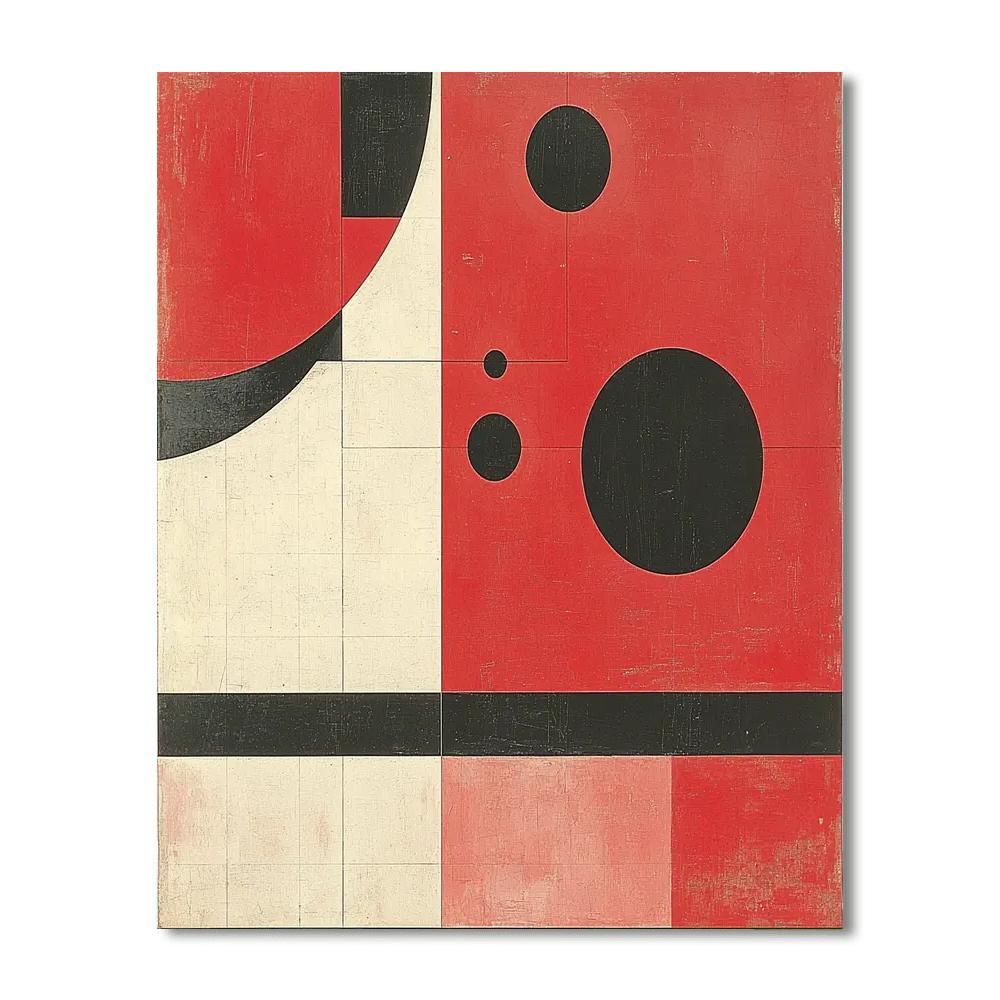 Kazimir Malevich Inspired Cosmic Balance Symphony  Paint By Color