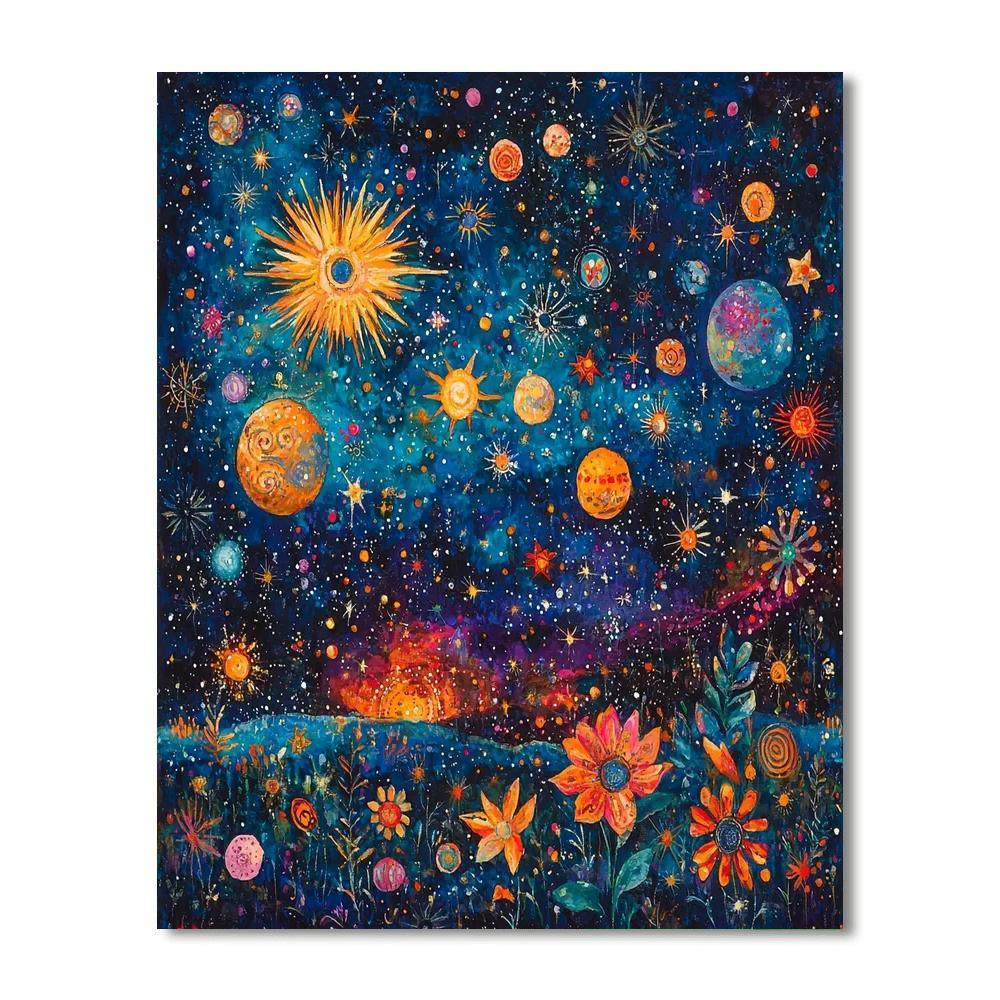 Frida Kahlo Inspired Cinematic Cosmos  Painting By Numbers Kit