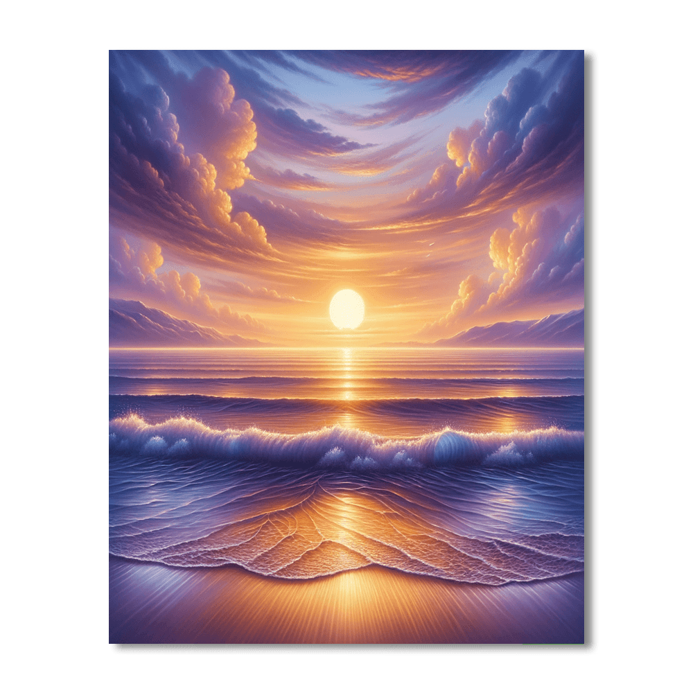 Calming Waves At Dusk Paint By Numbers Kits