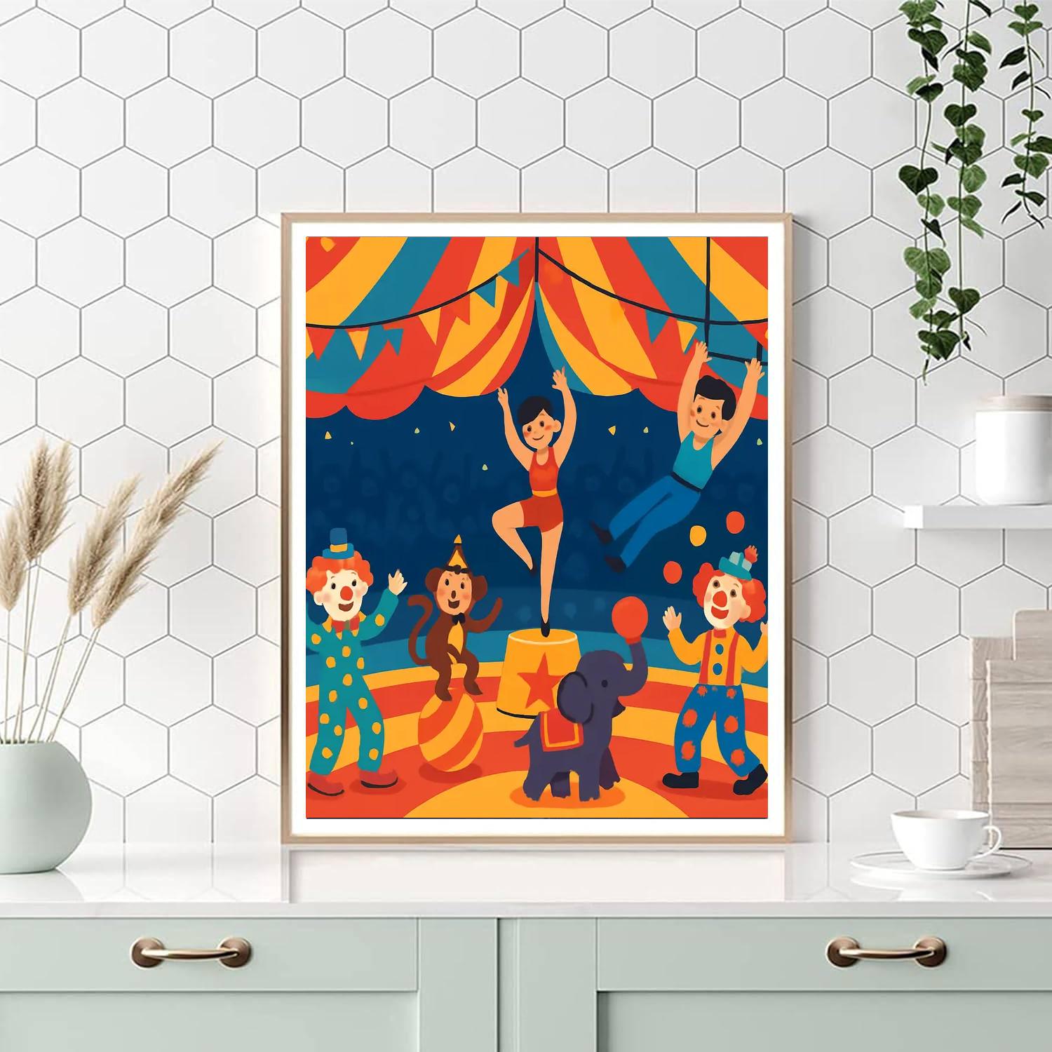 Festive Circus Spectacle Paint By Number