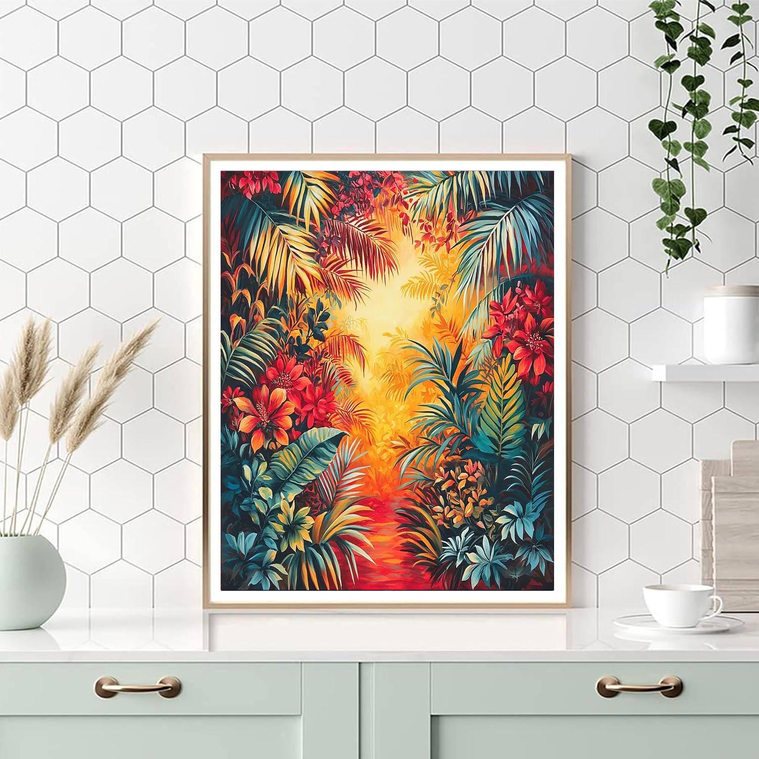 Frida Kahlo Inspired Mystical Jungle Symphony  Paint By Numbers Art