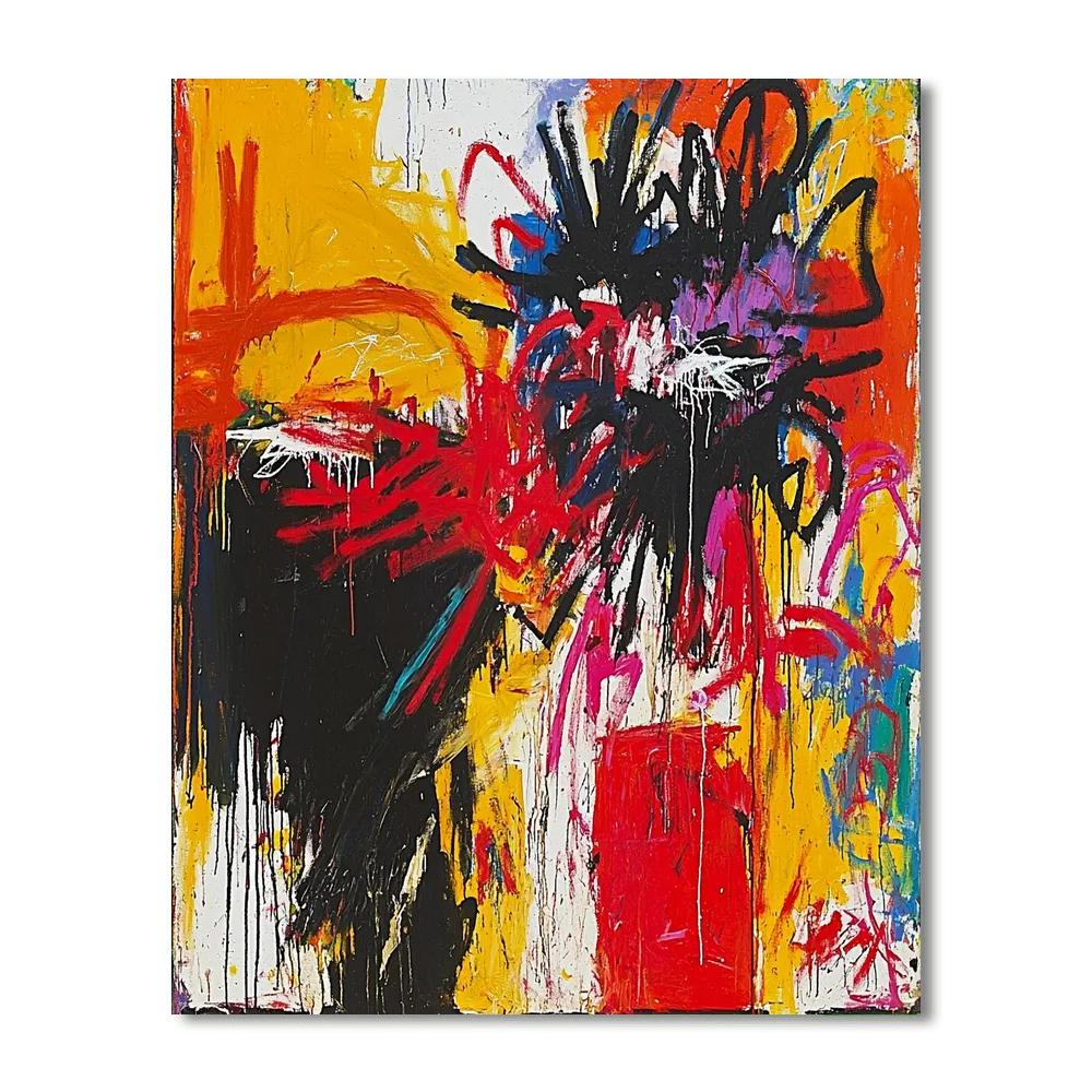 Jean-Michel Basquiat Inspired Cacophony Of Colors  Paint By Numbers Kits