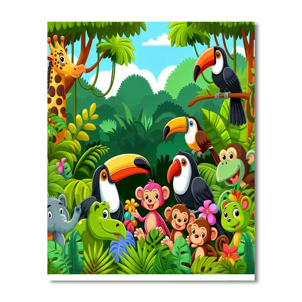 Rainforest Revelations Number Painting