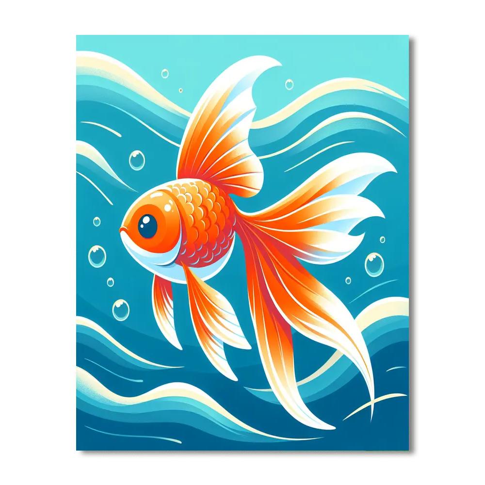 Gleaming Goldfish Paint By Number