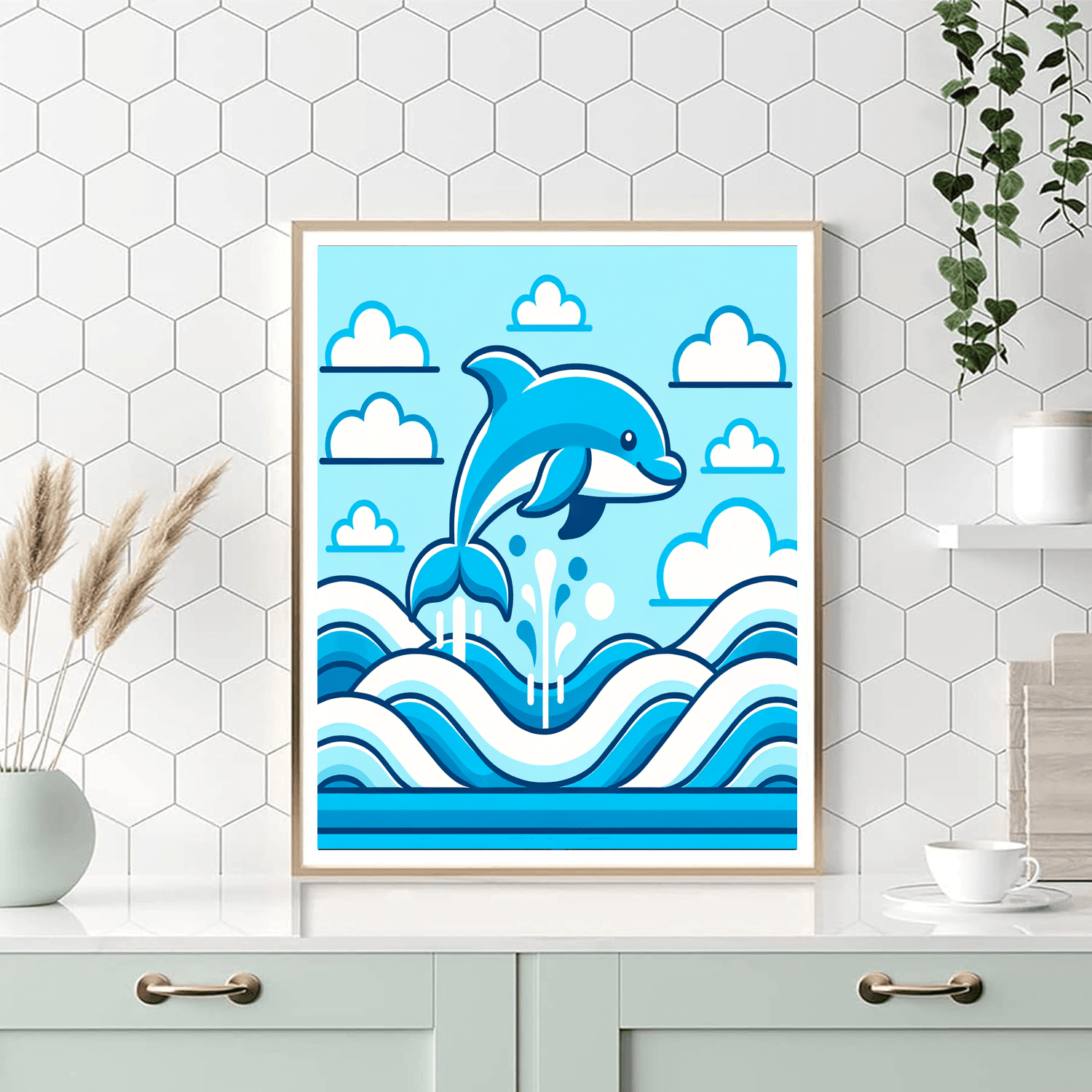 Jumping Dolphin Painting By Numbers Kit