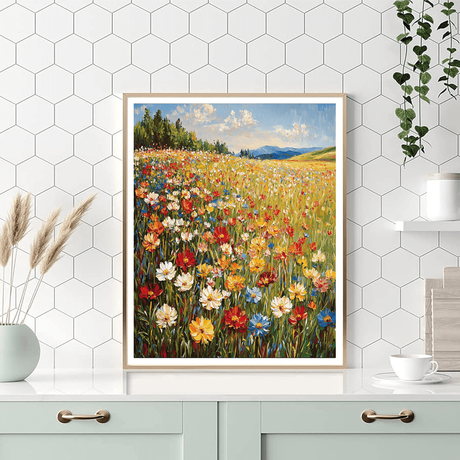 Claude Monet Inspired Wildflower Harmony  DIY Paint By Numbers