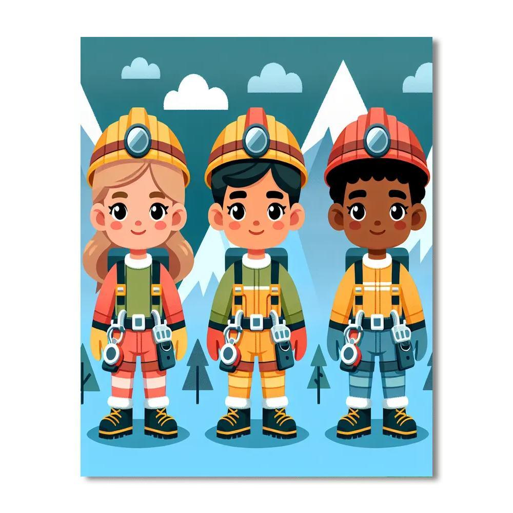 Mountain Rescue Heroes Paint By Numbers Art