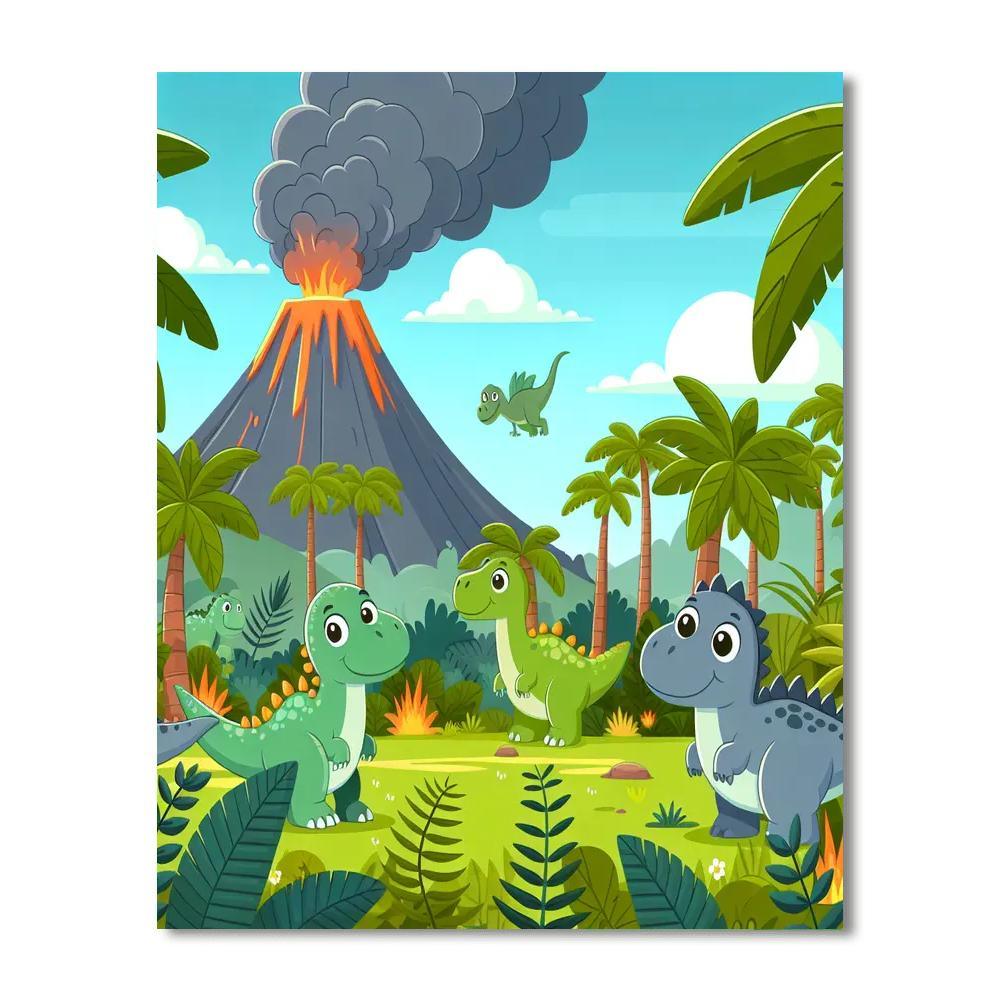 Dino Time Travel Quest Numbered Painting Kits