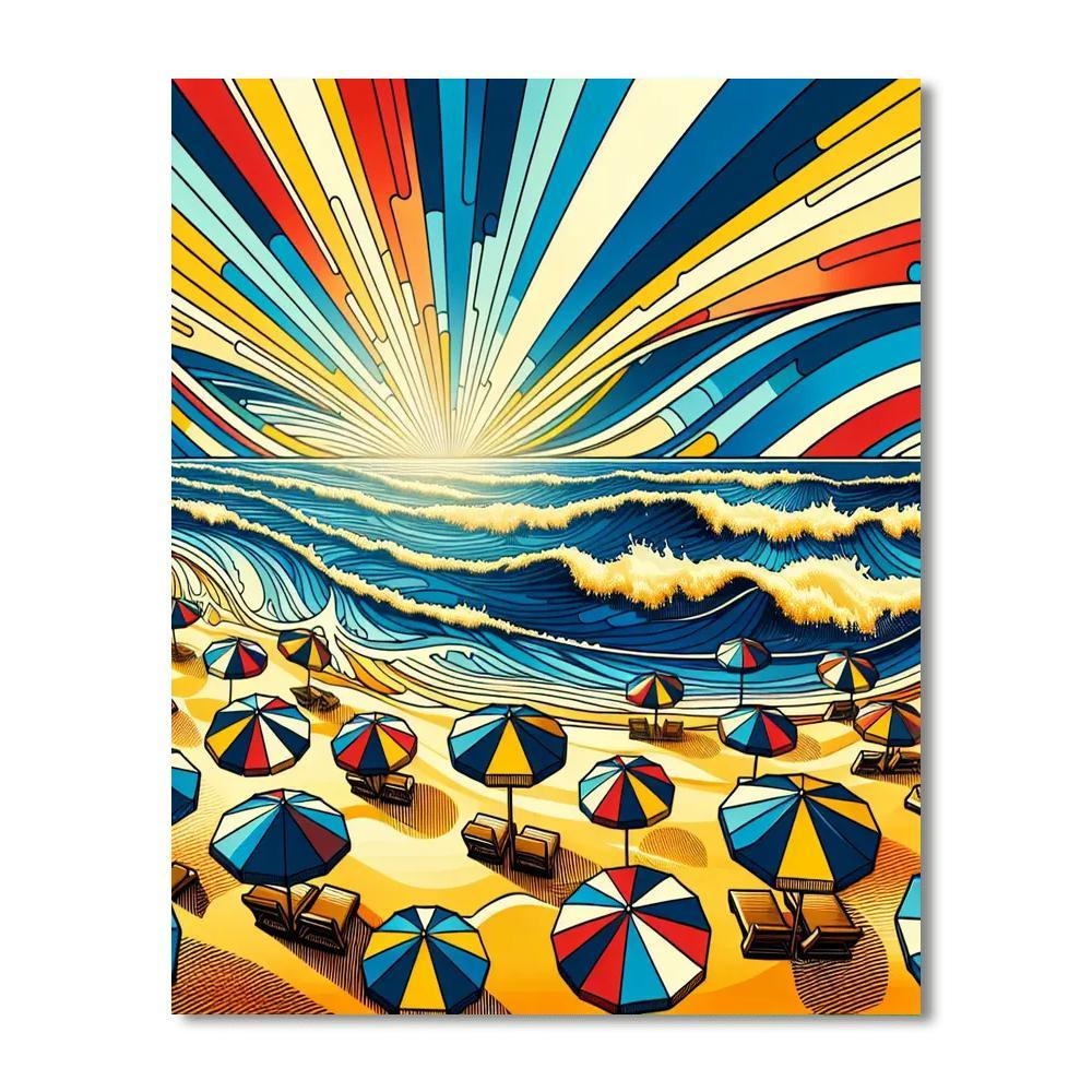 Vibrant Ocean Breeze Paint By Numbers Art
