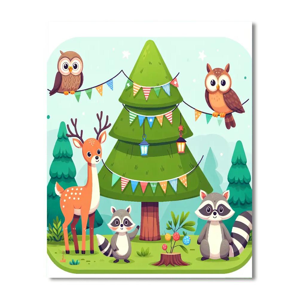 Magic Woodland Festival Number Painting