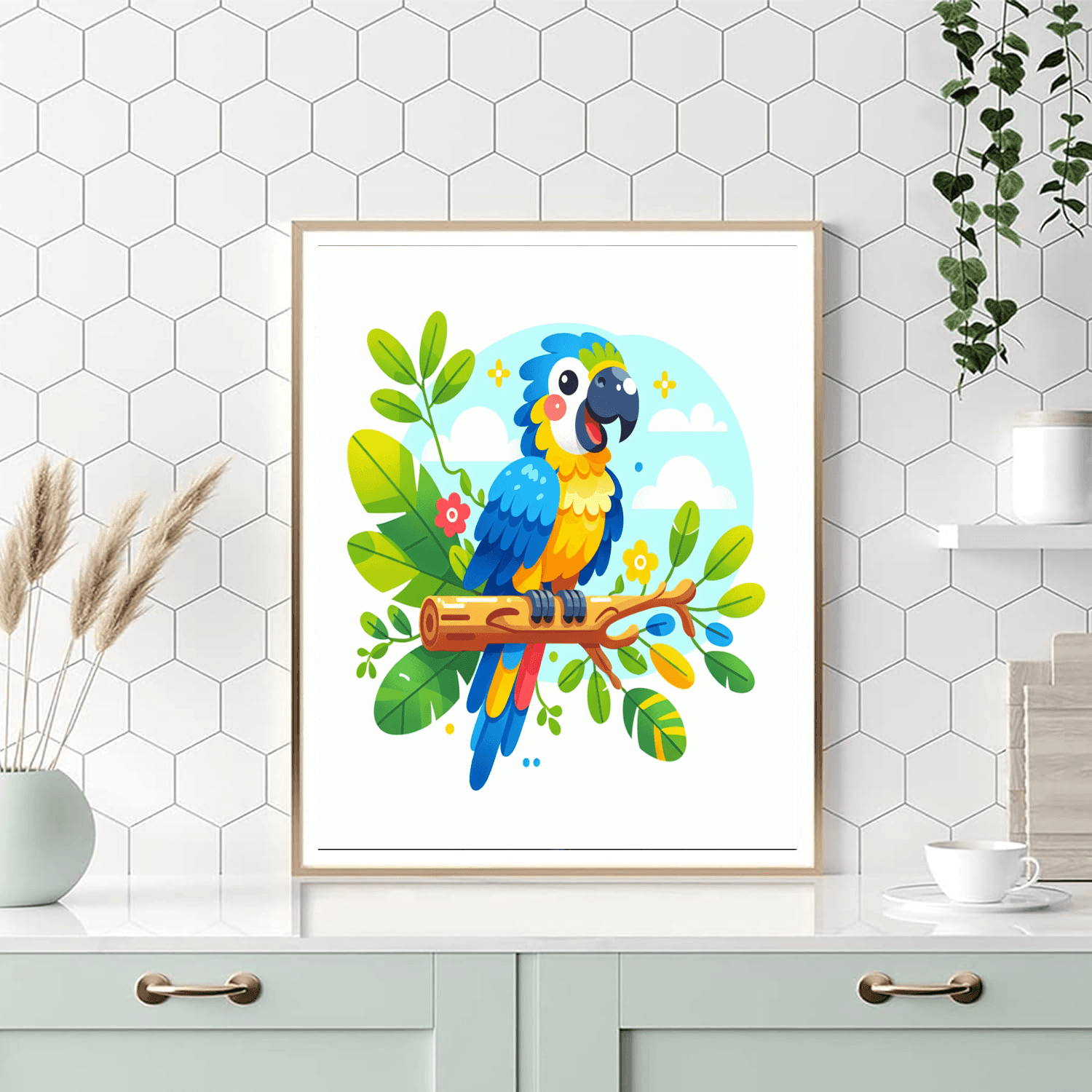 Bright Macaw Number Painting