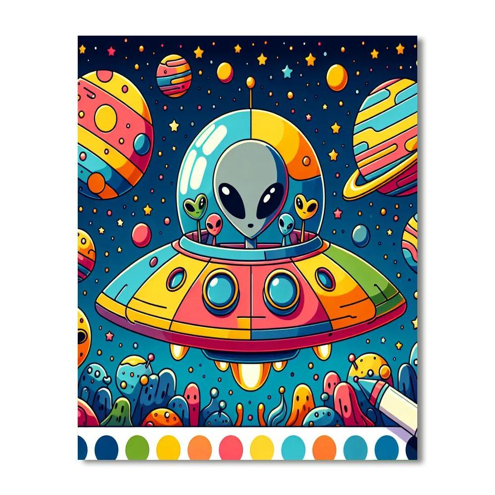 Mysterious Space Exploration Paint By Color