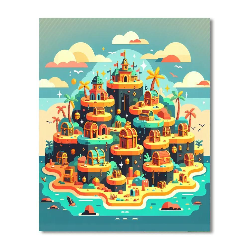 Imaginary Island Adventure Painting By Numbers Kit