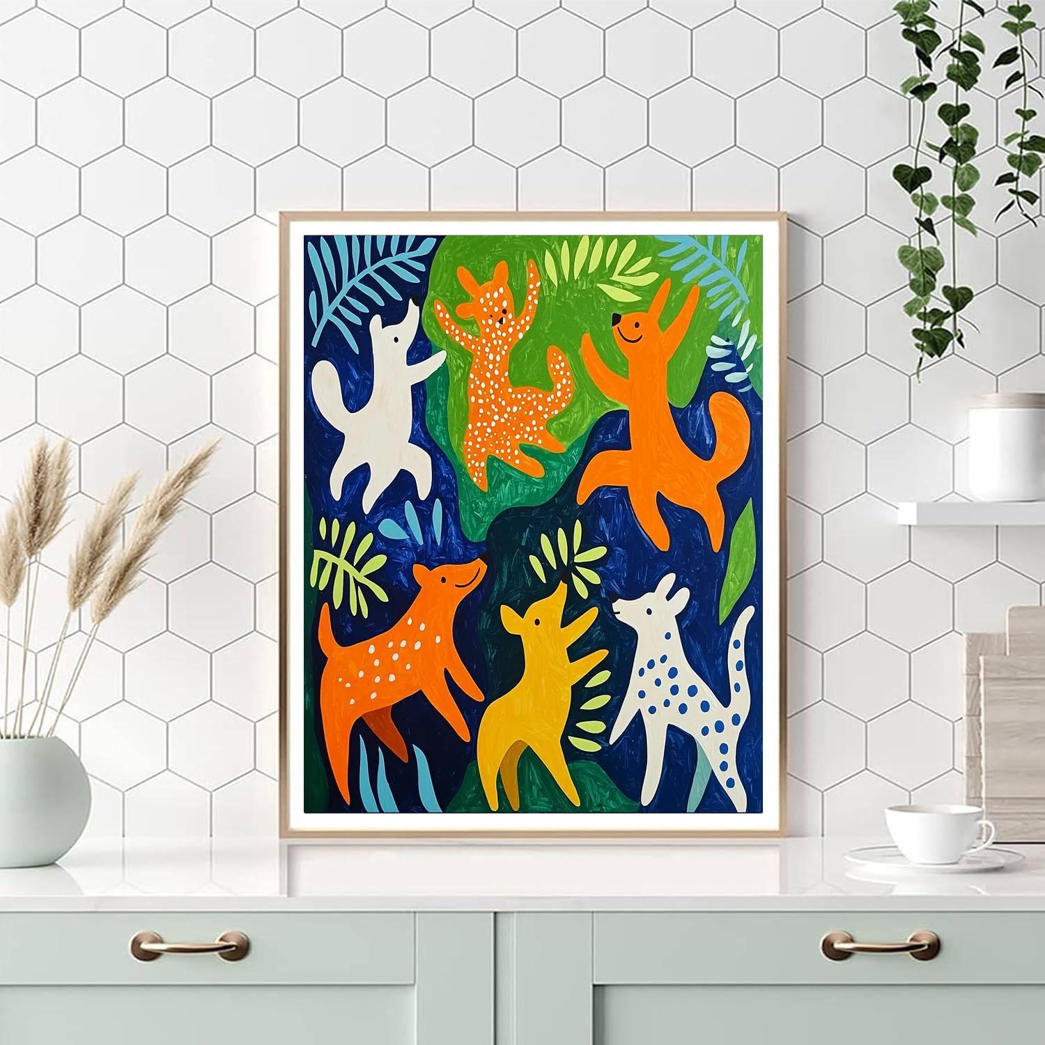 Henri Matisse Inspired Playful Companions  Paint By Numbers